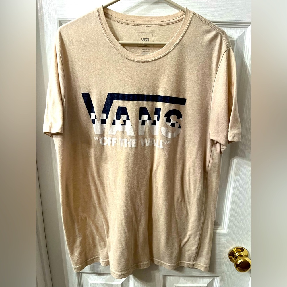 VANS Mens Off The Wall Graphic Logo Classic Fit 100% Cotton T Shirt Sz Large